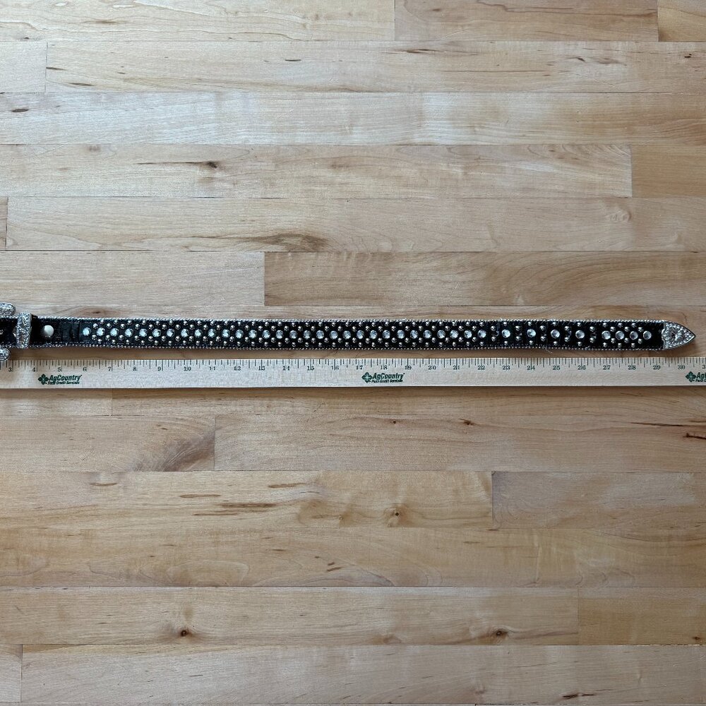 Black & Rhinestone Belt
